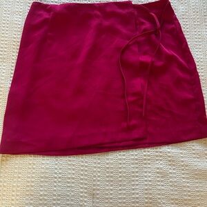a new day Magenta Wrap Tie Mini Skirt
